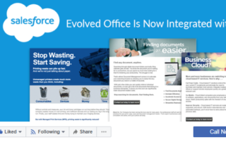The header of Evolved Office's Facebook page