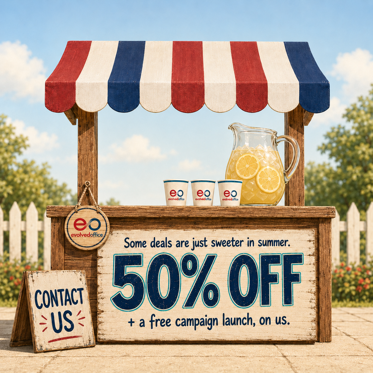 EO Summer Promo 2026 Lemonade Stand graphic
