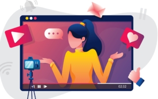 Video-Marketing-Animation-Graphic-Featuring-Woman-Vlogging